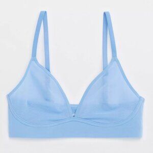 Aerie Blue SMOOTHEZ Mesh Wireless Bralette SIze XS